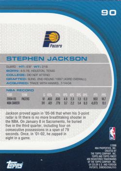 2005-06 Finest #90 Stephen Jackson Back