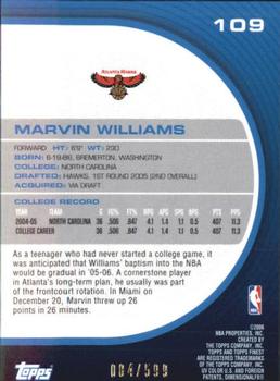 2005-06 Finest #109 Marvin Williams Back