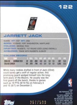 2005-06 Finest #122 Jarrett Jack Back