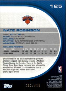 2005-06 Finest #125 Nate Robinson Back