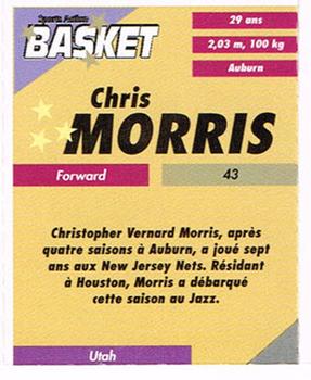 1995 French Sports Action Basket - Face 2 Face Utah Jazz #NNO Chris Morris Back