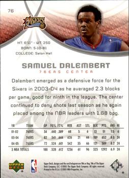 2005-06 SP Game Used #76 Samuel Dalembert Back
