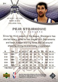 2005-06 SP Game Used #84 Peja Stojakovic Back