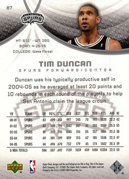2005-06 SP Game Used #87 Tim Duncan Back