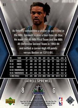 2005-06 SPx #51 Latrell Sprewell Back