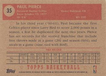 2005-06 Topps 1952 Style #35 Paul Pierce Back