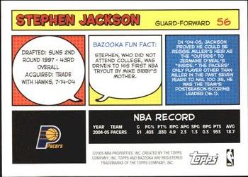 2005-06 Bazooka #56 Stephen Jackson Back
