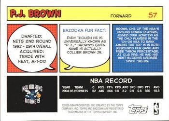 2005-06 Bazooka #57 P.J. Brown Back