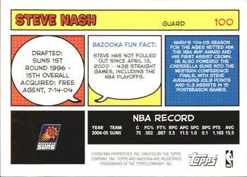 2005-06 Bazooka #100 Steve Nash Back