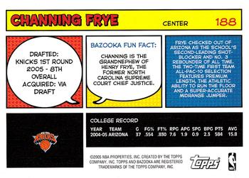 2005-06 Bazooka #188 Channing Frye Back