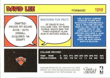 2005-06 Bazooka #199 David Lee Back