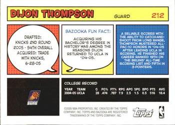 2005-06 Bazooka #212 Dijon Thompson Back