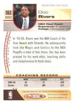 2005-06 Topps Total #363 Doc Rivers Back