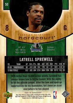 2005-06 Upper Deck Hardcourt #50 Latrell Sprewell Back