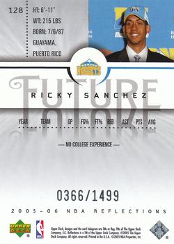 2005-06 Upper Deck Reflections #128 Ricky Sanchez Back