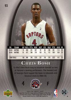 2005-06 Upper Deck Sweet Shot #93 Chris Bosh Back