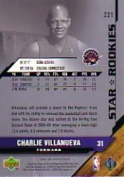 2005-06 Upper Deck #221 Charlie Villanueva Back