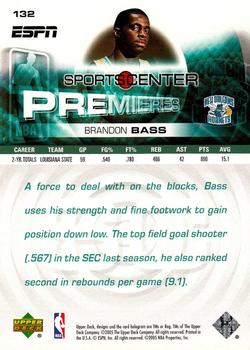 2005-06 Upper Deck ESPN #132 Brandon Bass Back