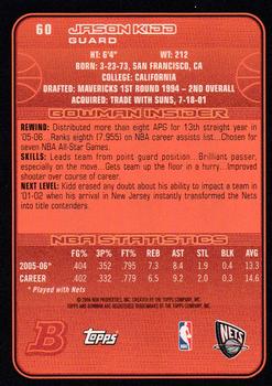 2006-07 Bowman #60 Jason Kidd Back