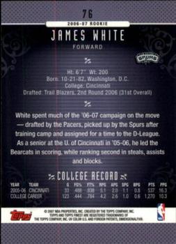 2006-07 Finest #76 James White Back