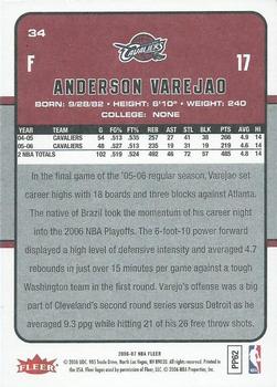 2006-07 Fleer #34 Anderson Varejao Back