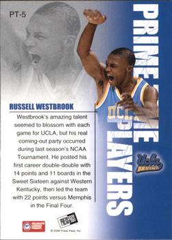 2008 Press Pass - Primetime Players #PT-5 Russell Westbrook Back