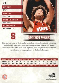 2008 Press Pass - Reflectors Holofoil #23 Robin Lopez Back
