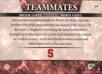 2008 Press Pass - Reflectors Holofoil #55 Brook Lopez / Robin Lopez Back