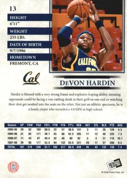 2008 Press Pass - Reflectors Proofs #13 DeVon Hardin Back