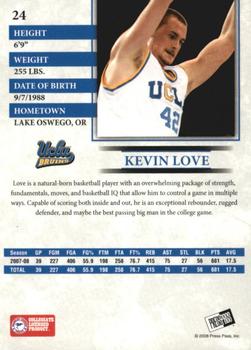2008 Press Pass - Reflectors Proofs #24 Kevin Love Back