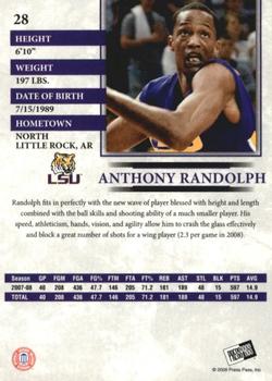 2008 Press Pass - Reflectors Proofs #28 Anthony Randolph Back