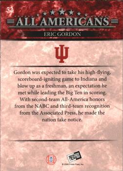 2008 Press Pass - Reflectors Proofs #52 Eric Gordon Back