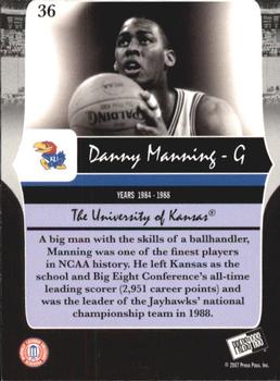 2006-07 Press Pass Legends #36 Danny Manning Back