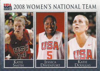 2008 Rittenhouse WNBA - Women's National Team #USAB5 Katie Smith / Jessica Davenport / Katie Douglas Front