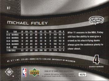 2006-07 SP Game Used #87 Michael Finley Back