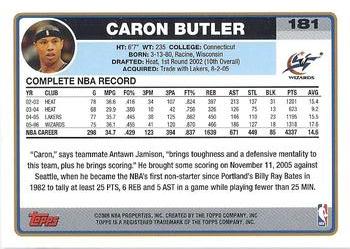 2006-07 Topps #181 Caron Butler Back