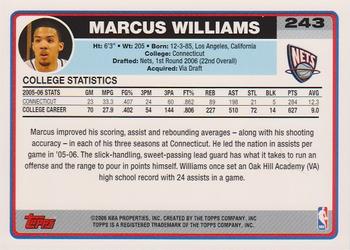 2006-07 Topps #243 Marcus Williams Back