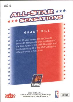 2008-09 Fleer - All-Star Sensations #AS-6 Grant Hill Back