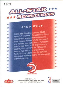 2008-09 Fleer - All-Star Sensations #AS-21 Spud Webb Back