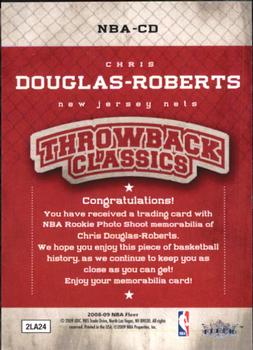 2008-09 Fleer - NBA Throwback Classics #NBA-CD Chris Douglas-Roberts Back