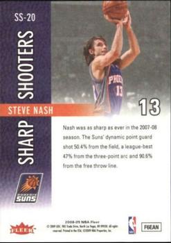 2008-09 Fleer - Sharp Shooters #SS-20 Steve Nash Back