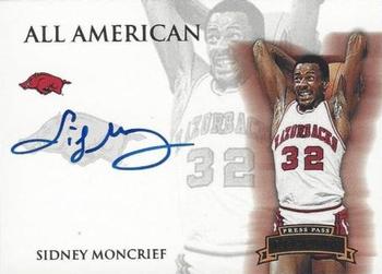 2008-09 Press Pass Legends - All-American Autographs #AA-SM Sidney Moncrief Front