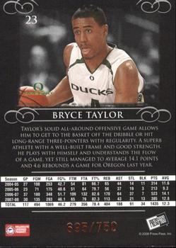2008-09 Press Pass Legends - Bronze #23 Bryce Taylor Back