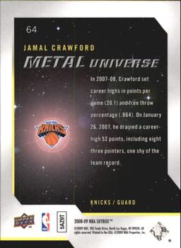 2008-09 SkyBox - Metal Universe #64 Jamal Crawford Back