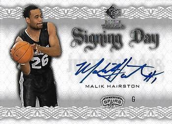 2008-09 SP Rookie Threads - Signing Day #SD-MH Malik Hairston Front