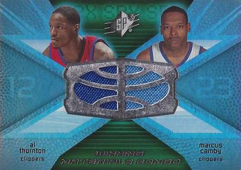 2008-09 SPx - Winning Materials Combos #WMC-CT Al Thornton / Marcus Camby Front