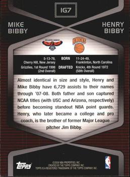 2008-09 Topps - In the Genes #IG7 Mike Bibby / Henry Bibby Back