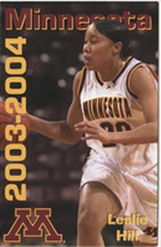 2003-04 Minnesota Golden Gophers Women #NNO Leslie Hill Front