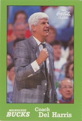 1989-90 Coca-Cola Milwaukee Bucks #NNO Del Harris Front