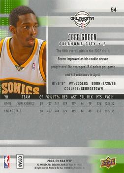 2008-09 Upper Deck MVP - Victory #54 Jeff Green Back